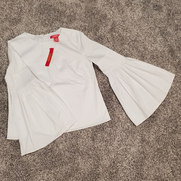 Catherine Malandrino Tops - Catherine Malandrino white bell-sleeved blouse